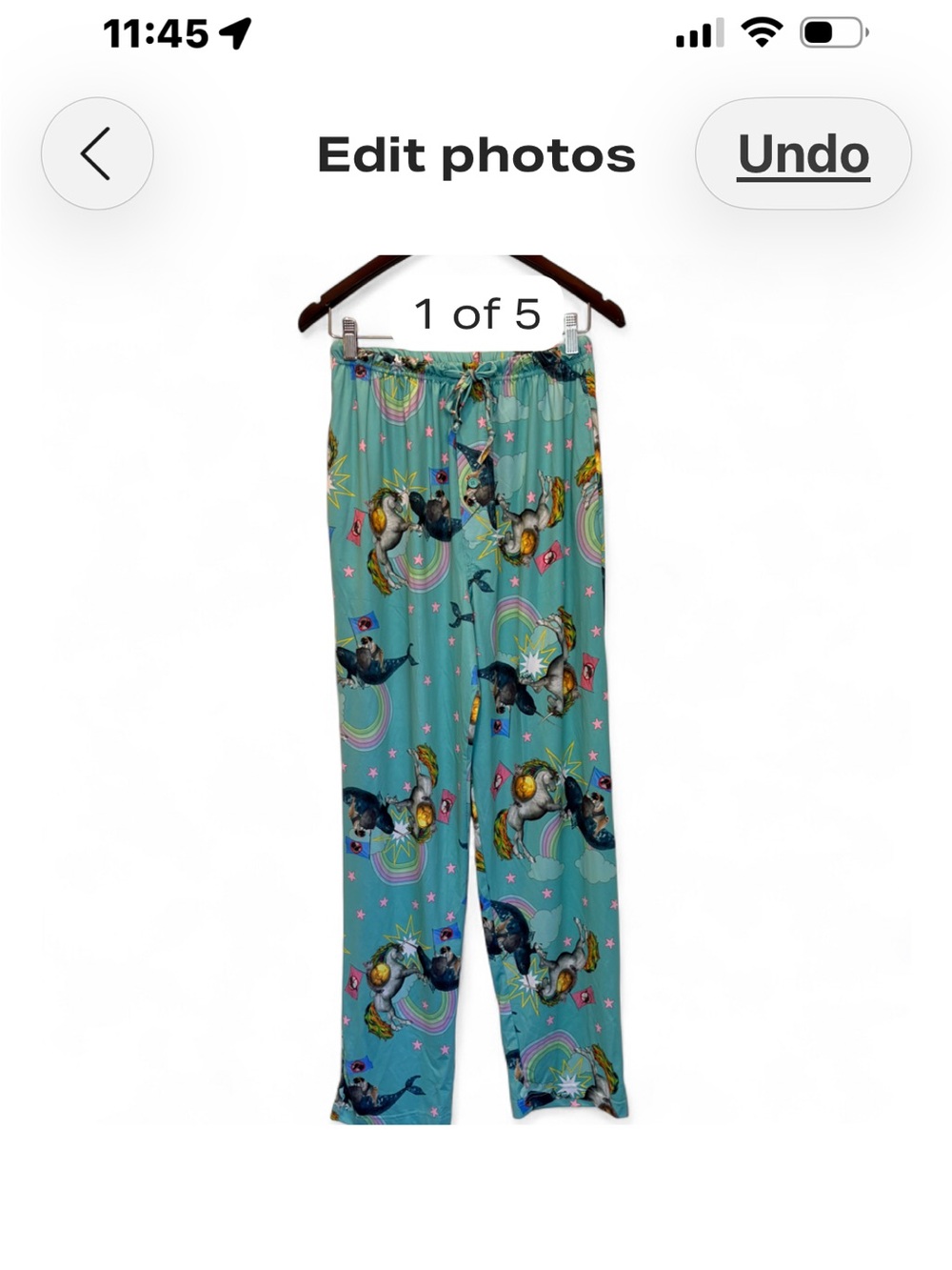 Turquoise Fantasy Unicorn Print Women's Pajama/ Lounge Pants - Picture 6 of 7